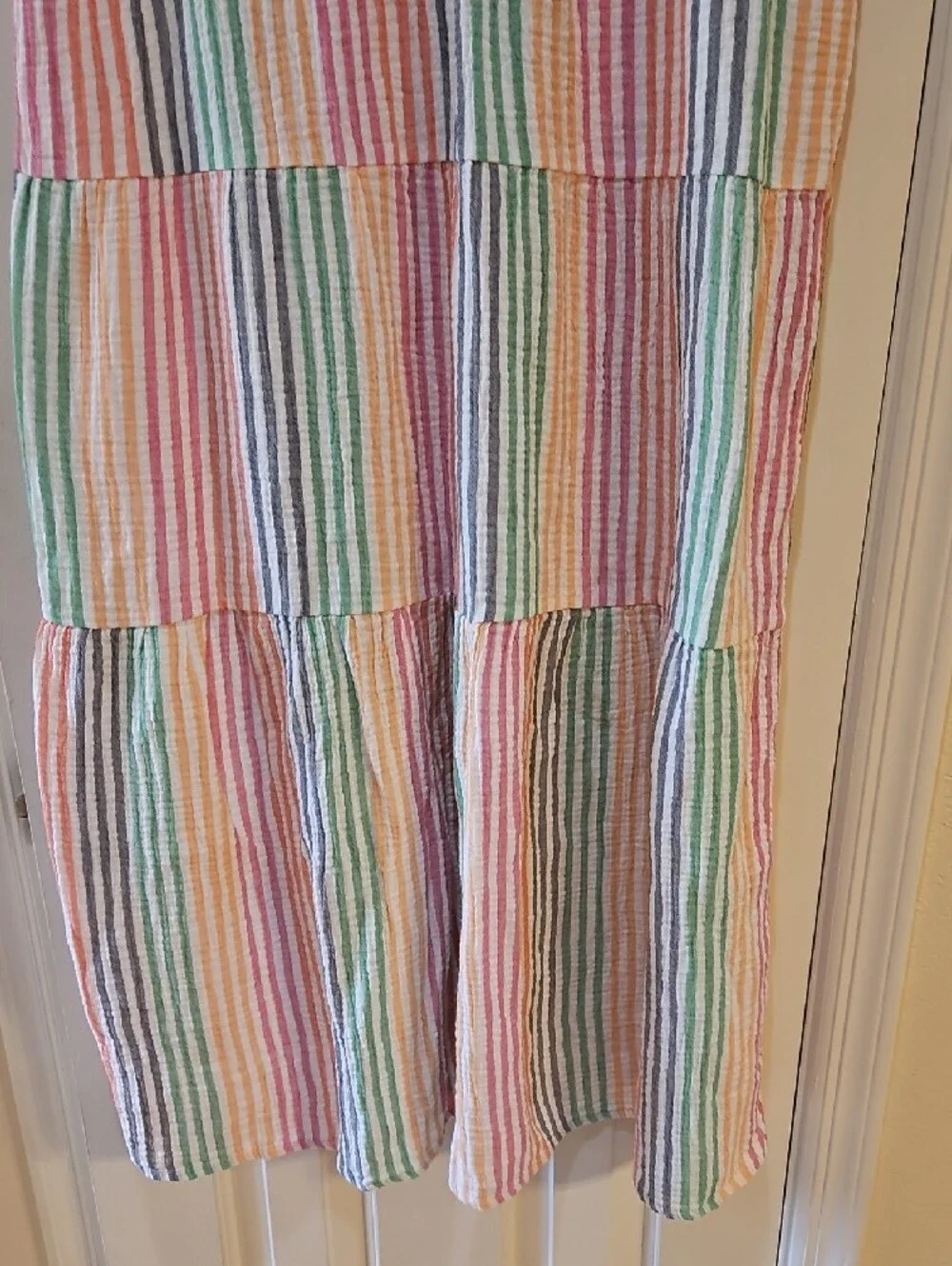 Marine Layer Pastel Striped Tiered Maxi Dress - Picture 2 of 10